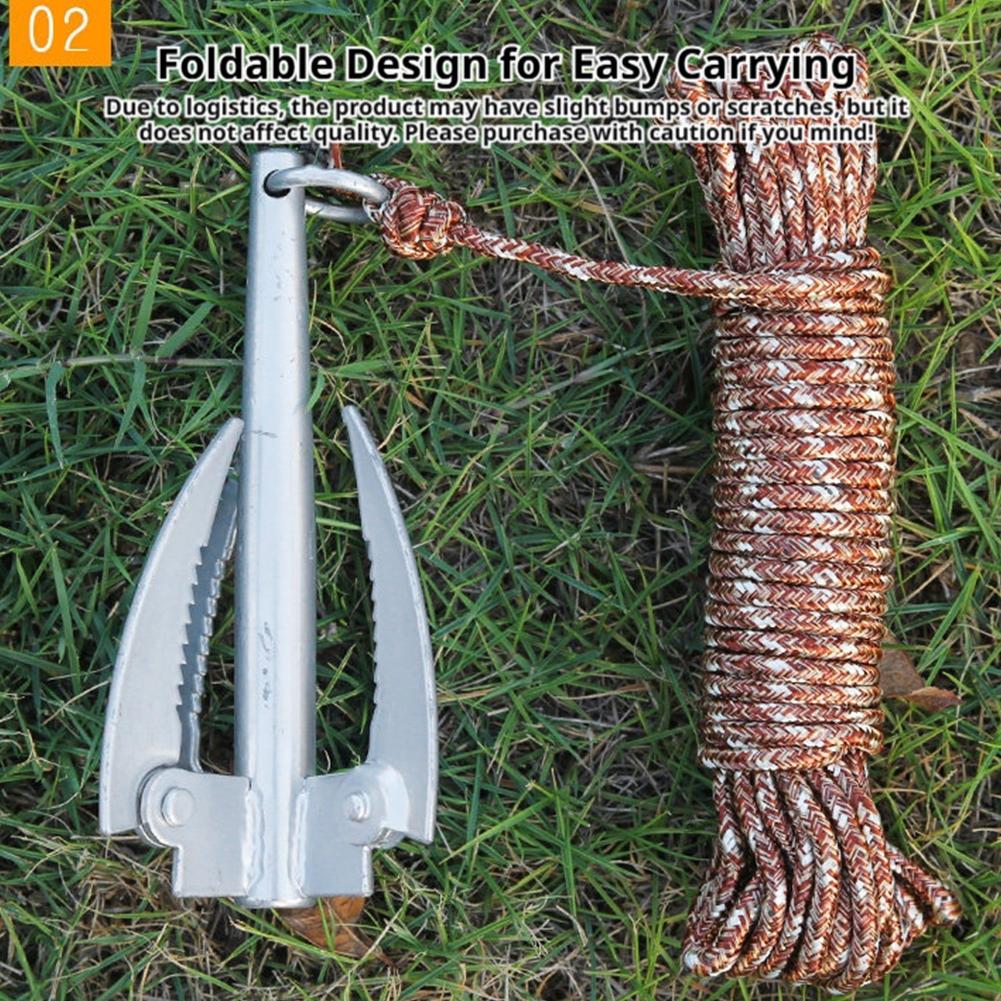 Fishing Boat Anchor - Outdoors Grappling Hook Survival Tool With