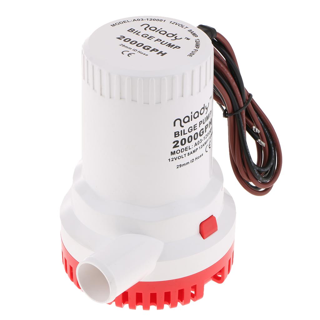 Fishing Boat Bilge Pump - Submersible Bilge Pump 12V 2000GPH Lightweight