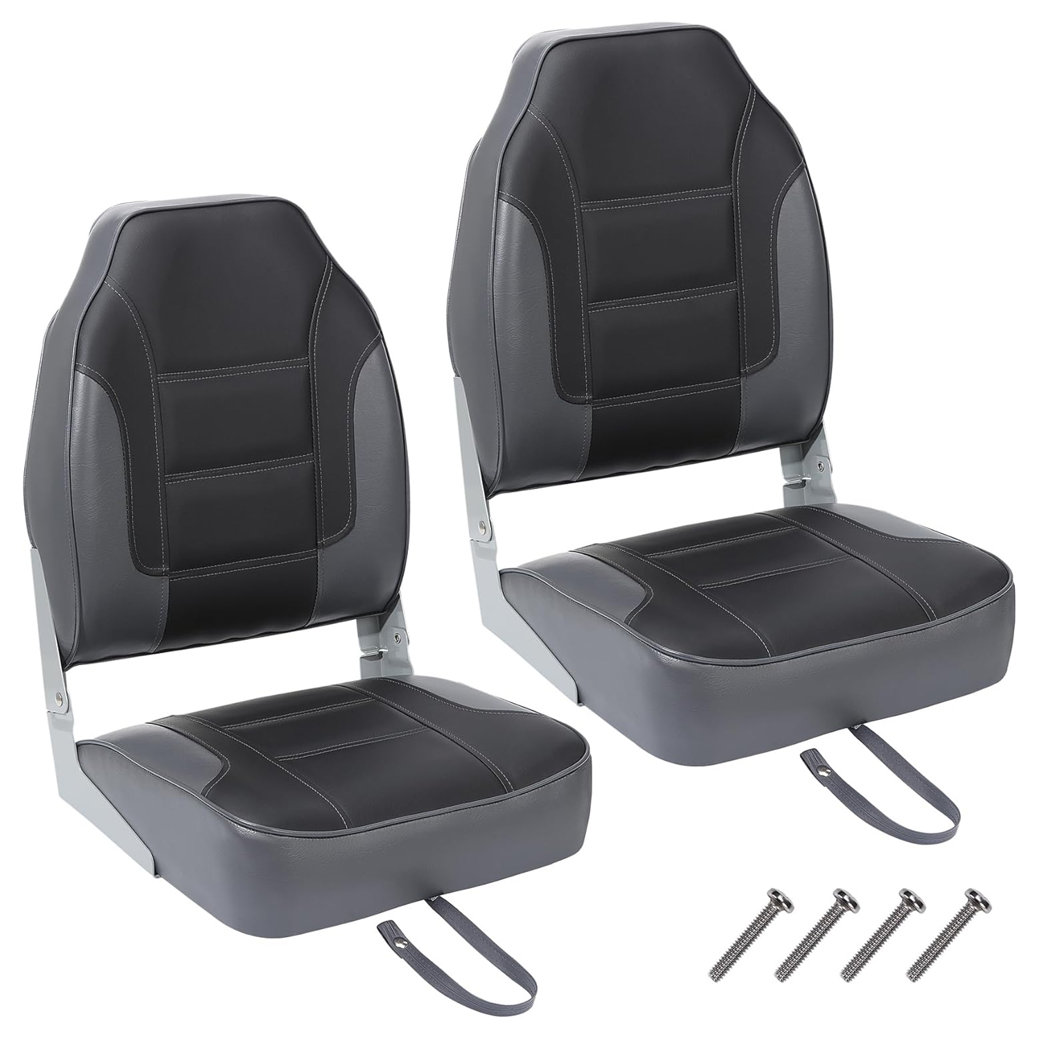 Fishing Boat Seat - 2 Pack Folding Boat Seats, High
