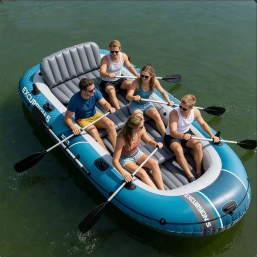 Fishing Boat Inflatable - 2-person 4-person thick kayak, outdoor assault