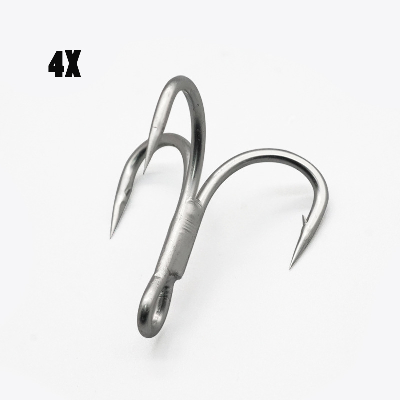 Fishing Boat Anchor - 100Pcs Fishhooks 4X Strong Treble Hooks