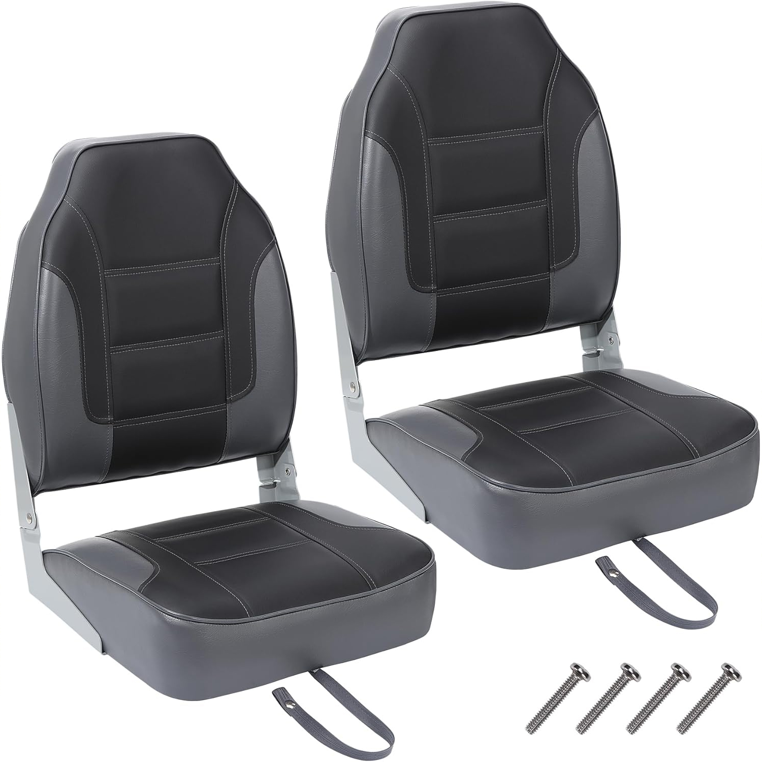 Fishing Boat Seat - 2 Pack Folding Boat Seats, High
