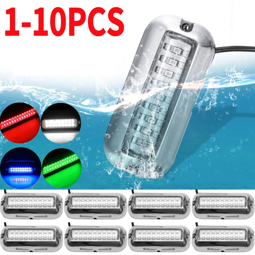 Fishing Boat Navigation Light - 27LED Speedboat Lights Stainless Steel Underwater