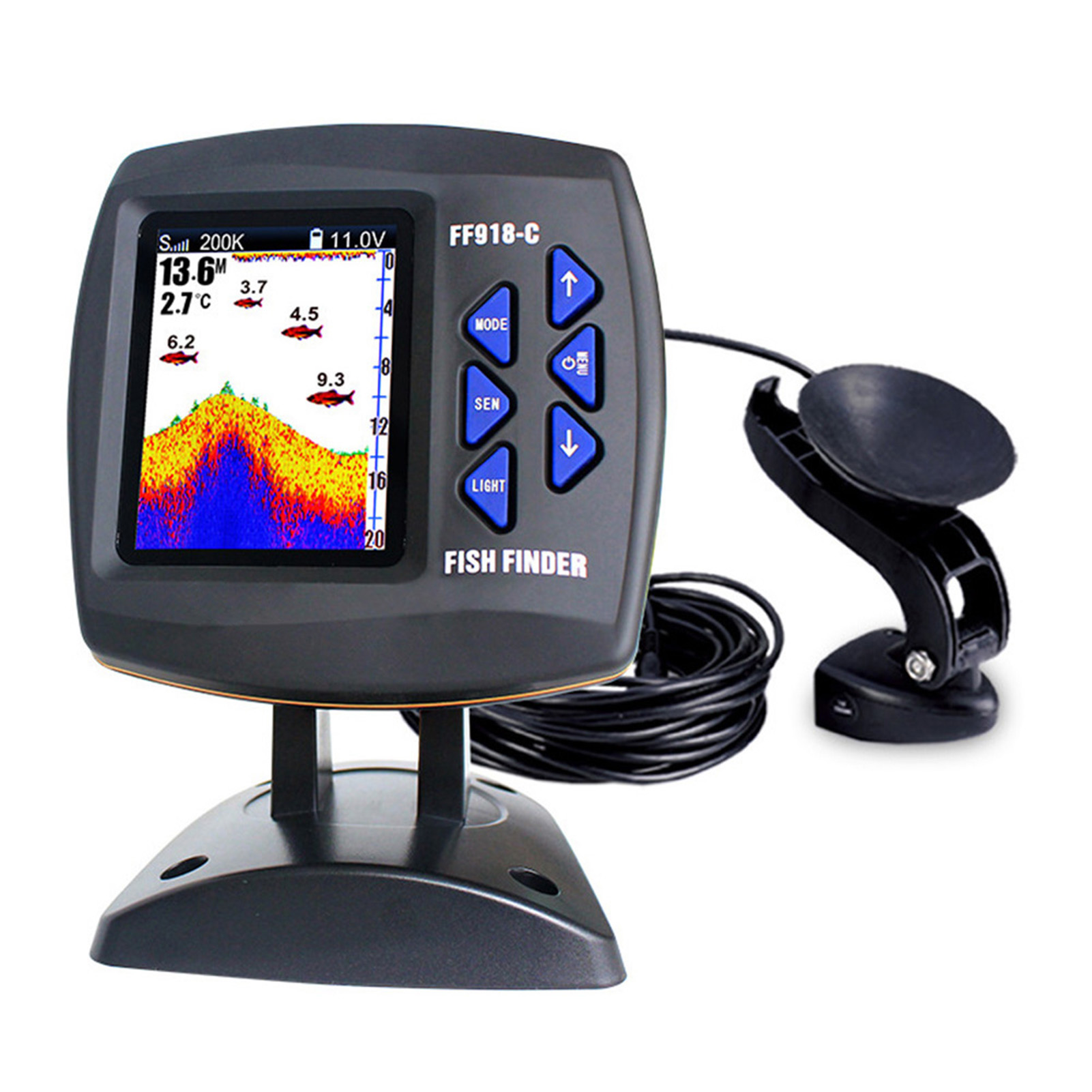 Color Screen Wired Fish Finder - đánh giá và giá Fishing Boat Depth Finder