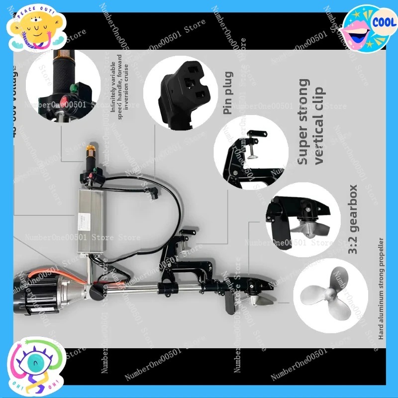 12V 24V 48V 60V 72V Brushless  - đánh giá và giá Fishing Boat Outboard Motor