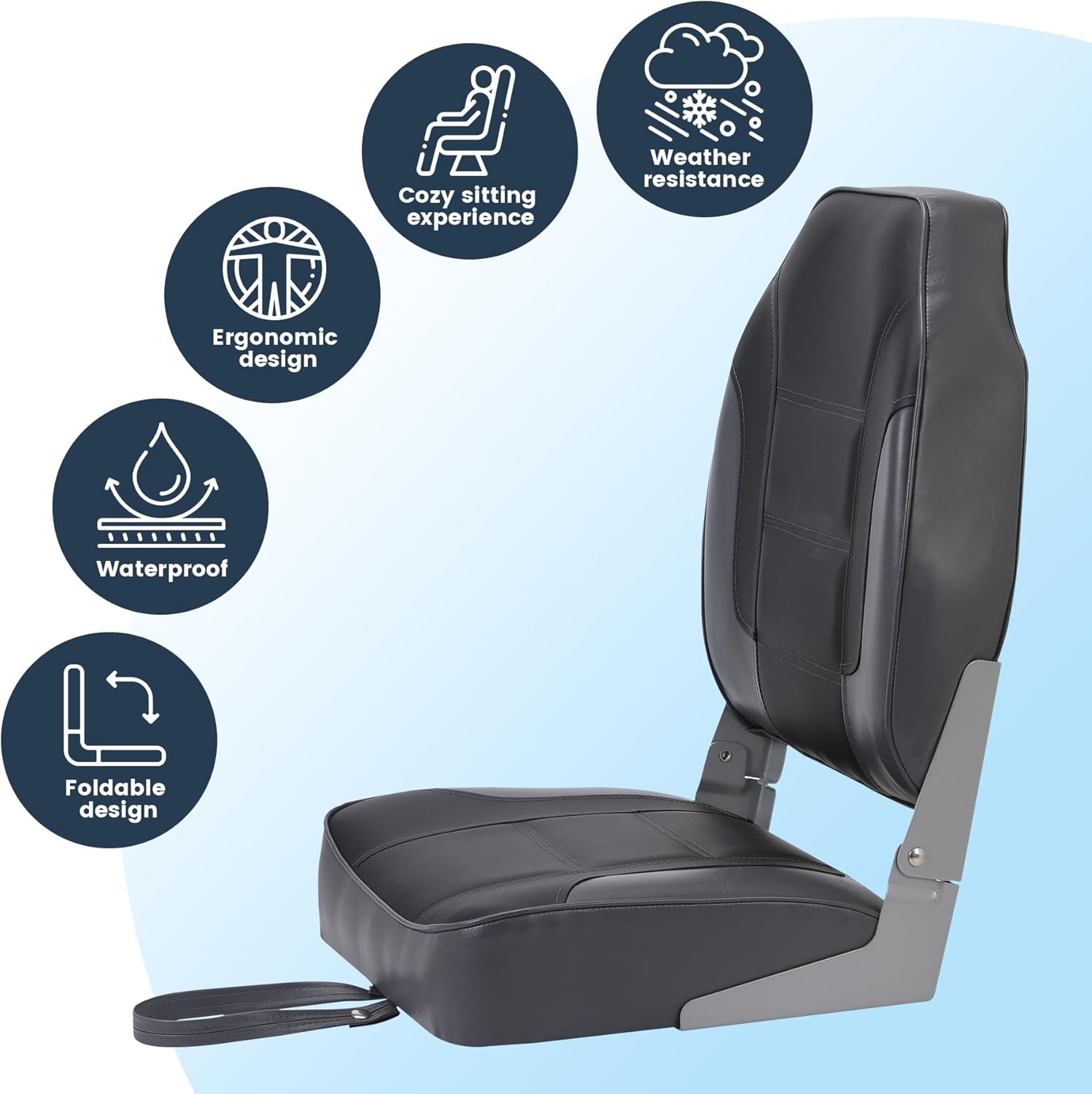 2 Pack Folding Boat Seats, Hig - đánh giá và giá Fishing Boat Seat