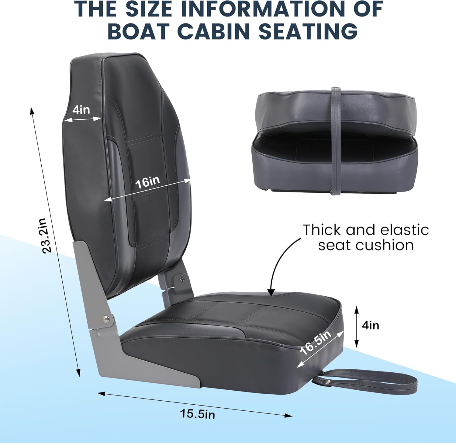2 Pack Folding Boat Seats, Hig - đánh giá và giá Fishing Boat Seat