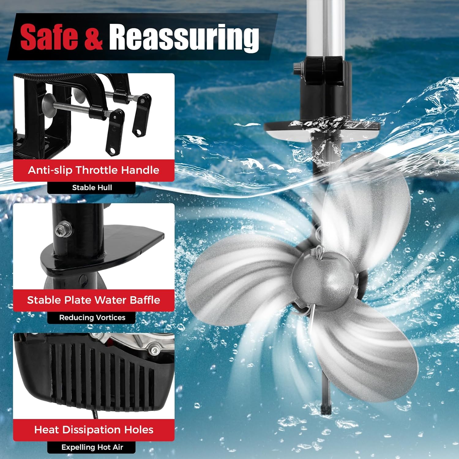 4HP Outboard Motor, 4 Stroke 5 - đánh giá và giá Fishing Boat Outboard Motor