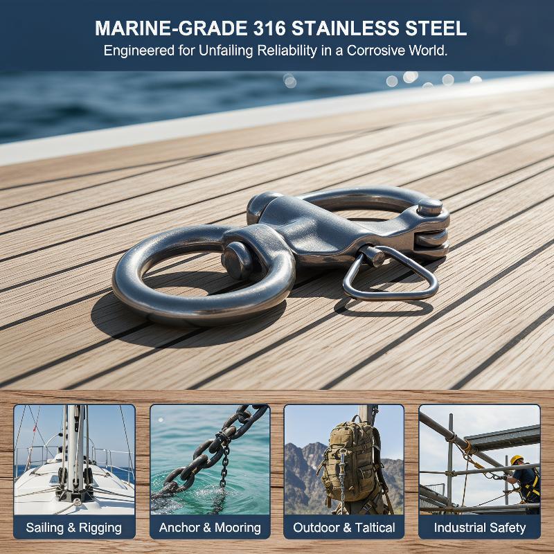 Marine Swivel Snap Shackle 316 - đánh giá và giá Fishing Boat Trailer