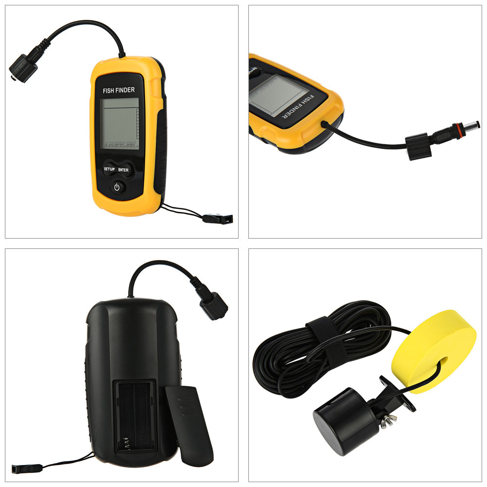 Alarm 100M Portable Sonar Fish - đánh giá và giá Fishing Boat Depth Finder