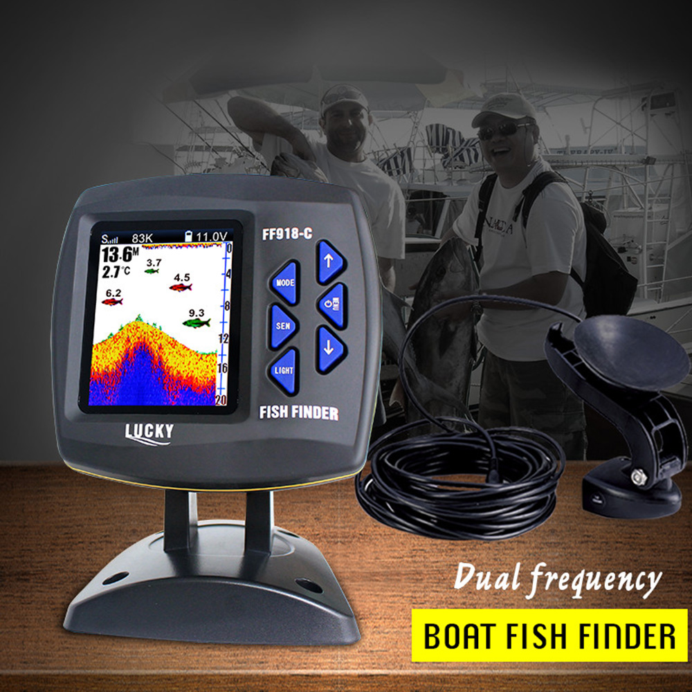 FF918-C100DS Color Screen Wire - đánh giá và giá Fishing Boat Depth Finder