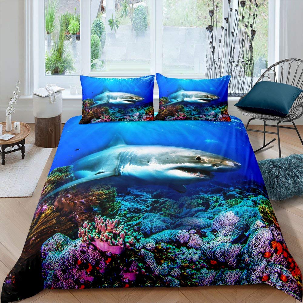 Fish Duvet Cover Set Ocean Bed - đánh giá và giá Fishing Boat Cover