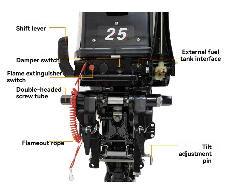 2 Stroke 25hp 326cc Outboard B - đánh giá và giá Fishing Boat Outboard Motor
